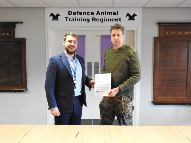 SMB College Group begin partnership with the Defence Animal Training Regiment