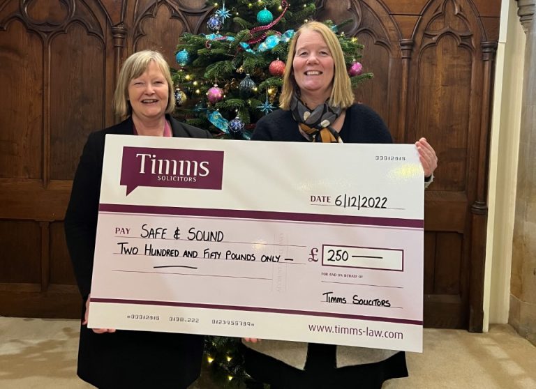 Timms Solicitors support local charities with care conference donations