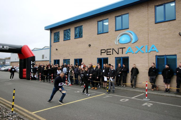 Derby businesses go flat out to win flipping fantastic fundraising pancake race