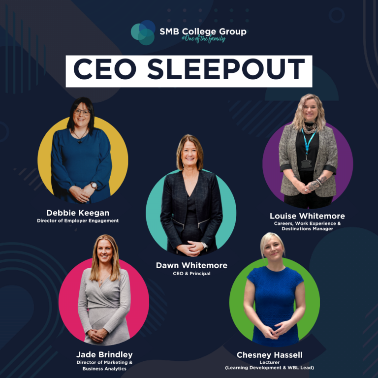 SMB College Group Senior Leadership participate in CEO Sleepout to raise money to fight homelessness
