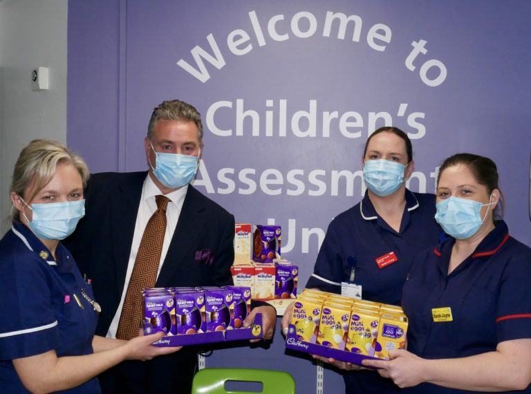 East Midlands boss donates Easter treat to hospital children’s ward