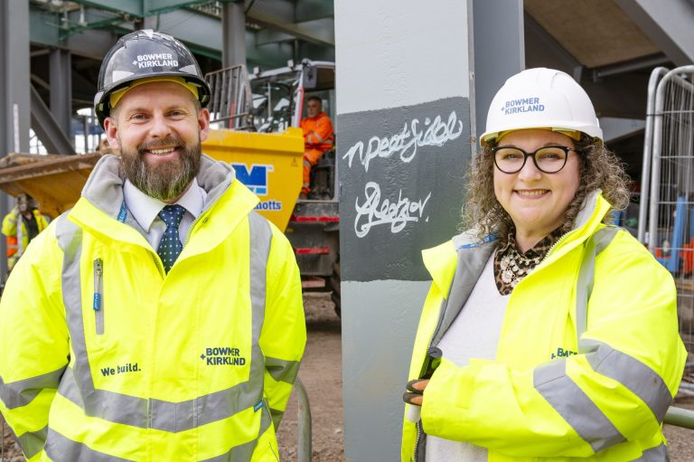 Steel-signing marks progress at Derby’s new entertainment and conference venue