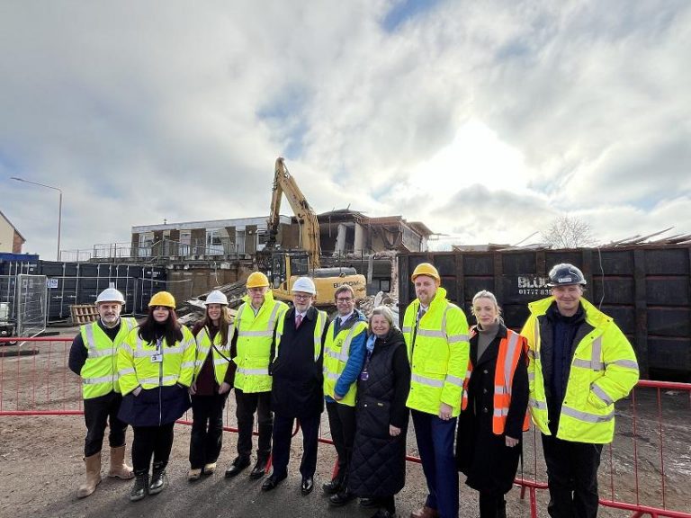 Shop parade demolished to make way for new homes