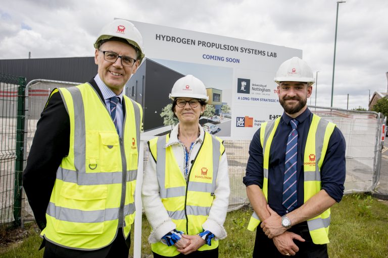 Investment zone minister visits hydrogen propulsion systems lab site in Nottingham