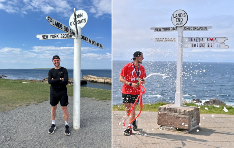 Epic charity fundraiser sees architectural technologist complete John O’Groats to Land’s End run