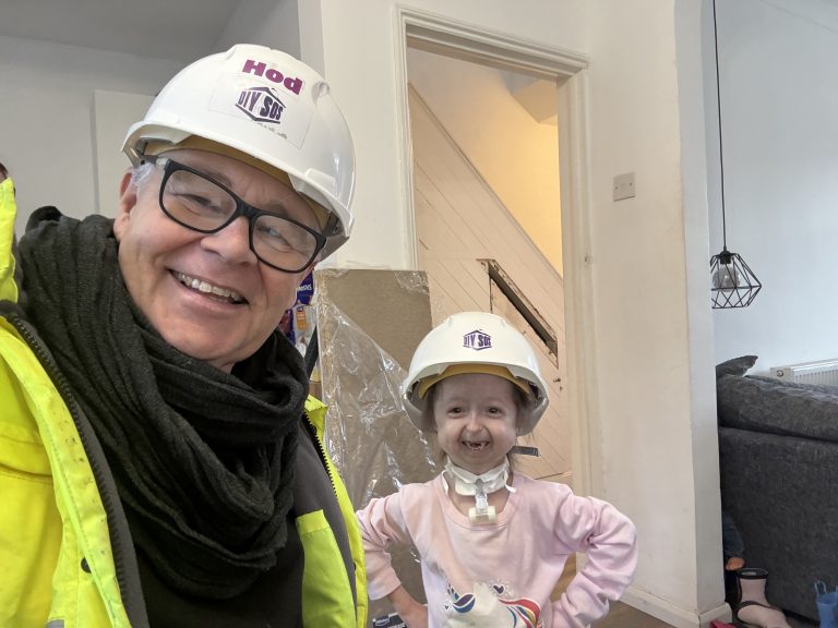 Local construction industry ambassador returns to DIY SOS to support eight-year-old with rare condition